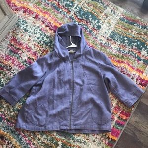 Cute Coldwater Creek 100 % linen xl jacket